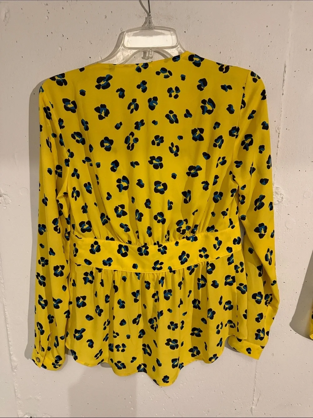 CAbi Yellow Floral Tie-Front Blouse with Matching Tank